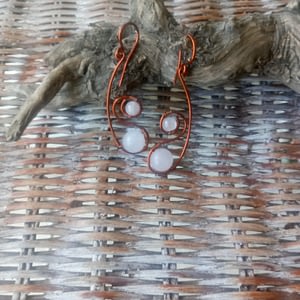 boucles d'oreilles en quartz rose et cuivre-boutiquecarioca.com
